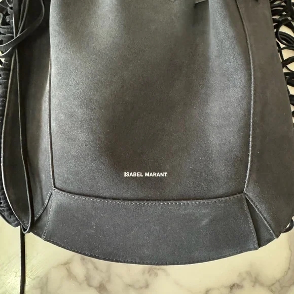 Isabel Marant Oskaf Fringe Purse - Black - Picture 5 of 12